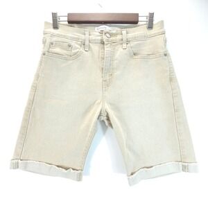 Signature by Levi Strauss Men 28 Tan Jean Shorts Khaki Denim Casual Streetwear‎
